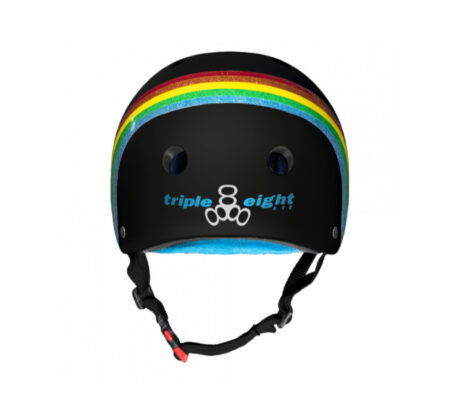 Capacete Skate Triple 8 Black Rainbow Sparkle
